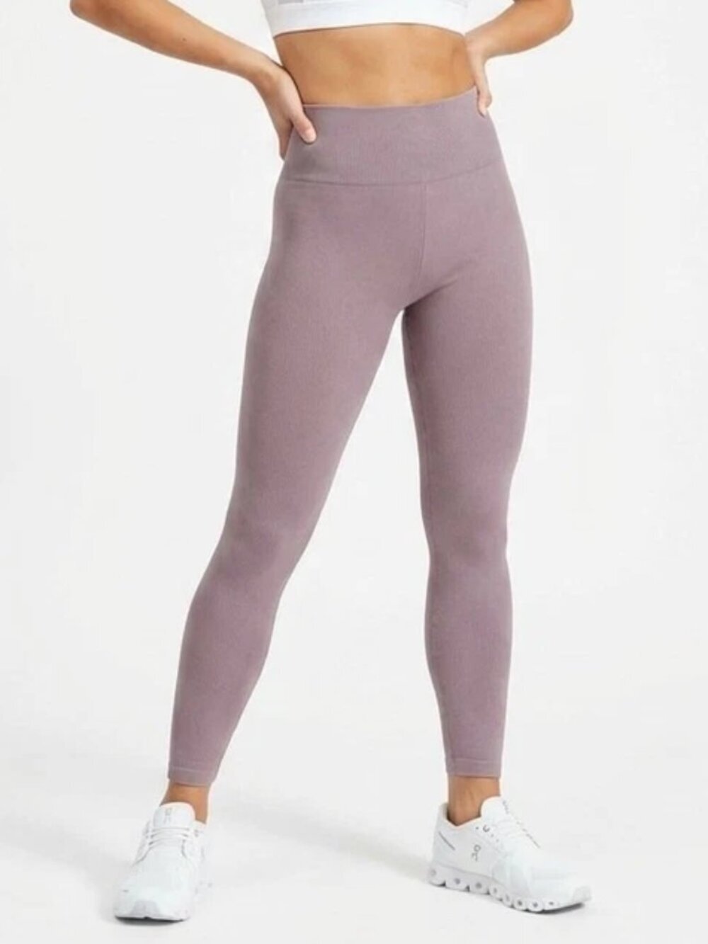 Everlane Athletic Legging XS/S Seamless Ribbed Athleisure XS / US 2 Lavender NWT